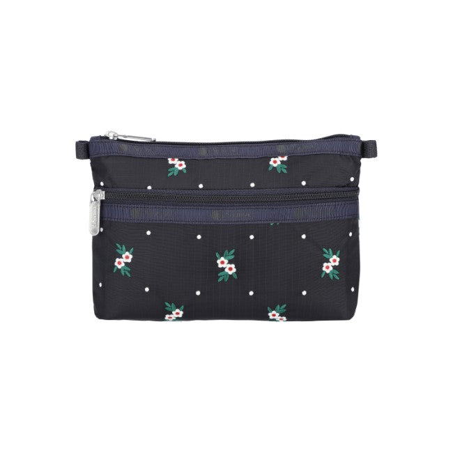 LeSportsac Unisex Pouch Cosmetic Clutch In Floral Lattice Emb - 44039357202734