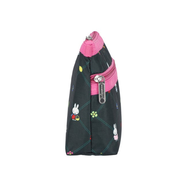 LeSportsac Unisex Pouch Cosmetic Clutch In Miffy Orchard Green/Pink - 44039359627566