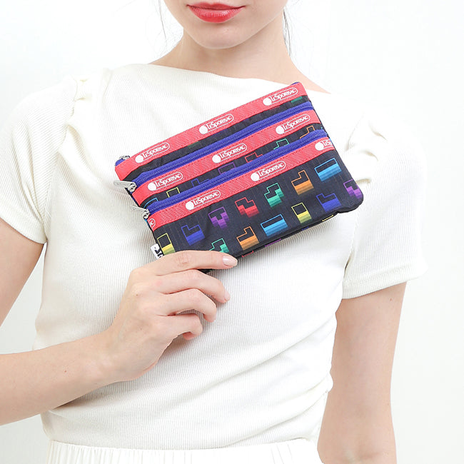 3-Zip Cosmetic In Tetris Falling Blocks/Pnk - 42133793636654