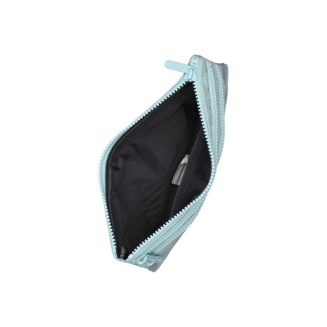 3-Zip Cosmetic In Aqua Blue Shine - 45055210979630