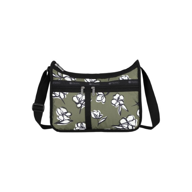 LeSportsac Unisex Deluxe Everyday Bag In Olive Floral Silhouette - 42627939860782