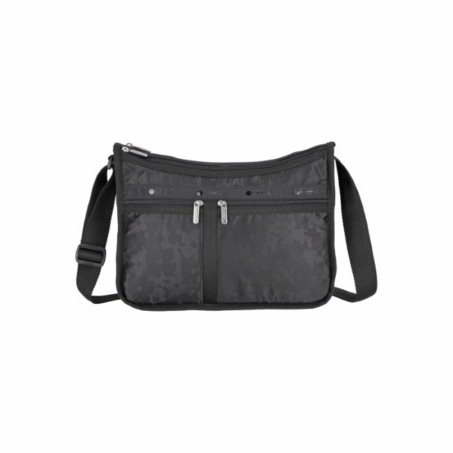LeSportsac Unisex Deluxe Everyday Bag In Black Floral Jacquard - 42627940024622