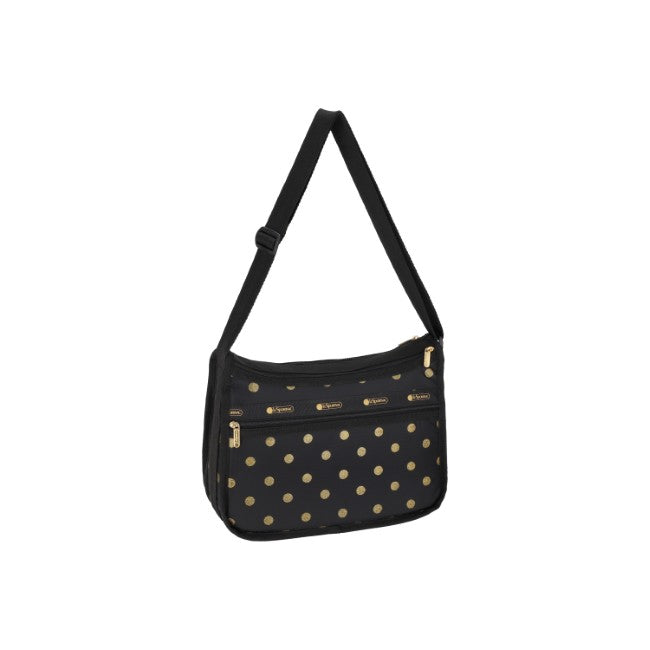 LeSportsac Unisex Deluxe Everyday Bag In Gold Glitter Dots - 44039380828462