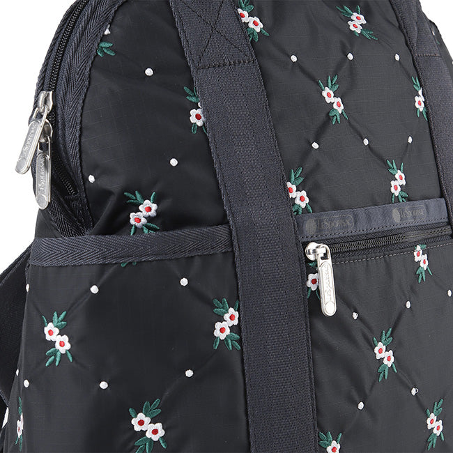 Double Trouble Backpack In Floral Lattice Emb - 46321333469486