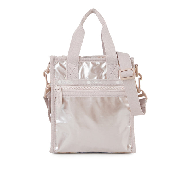 Mini N/S Tote In Rose Gold Shine - 45585566269742