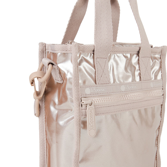 Mini N/S Tote In Rose Gold Shine - 45585566368046