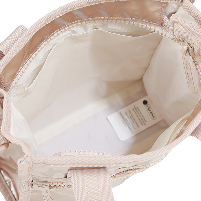 Mini N/S Tote In Rose Gold Shine - 45585566400814