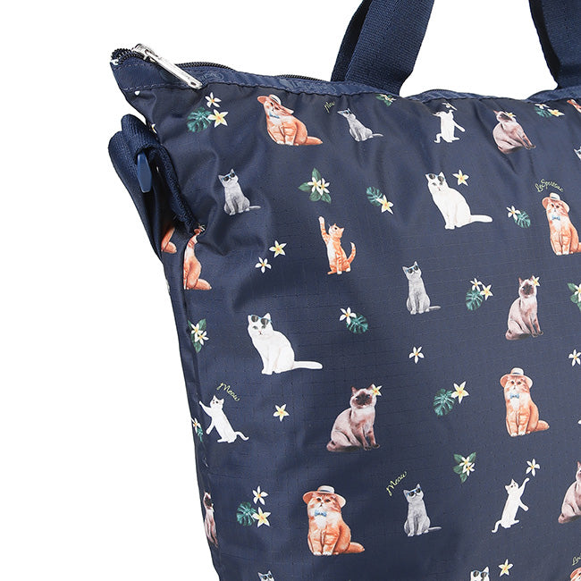 Deluxe Easy Carry Tote In Tropical Meow Cat - 45428950597934