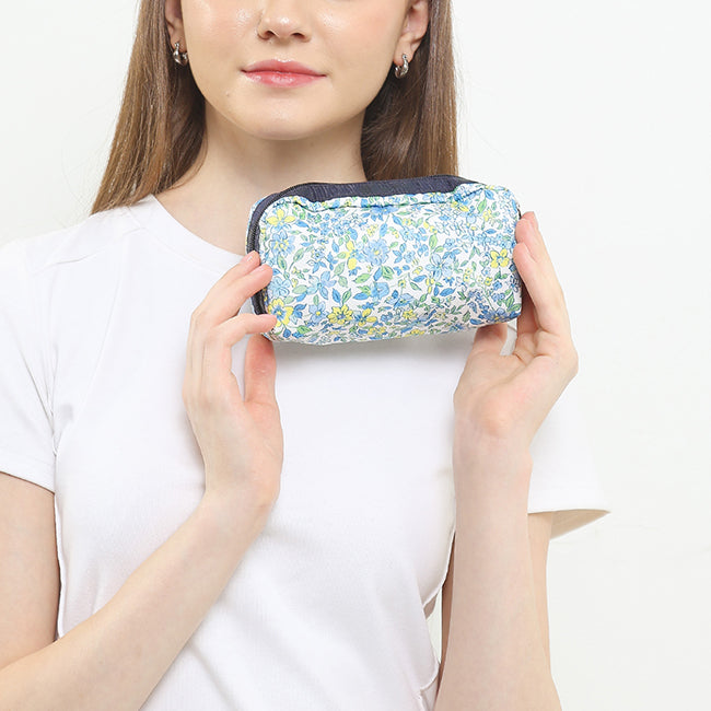 Rectangular Cosmetic In Tapestry Flower Blue - 45586099962158
