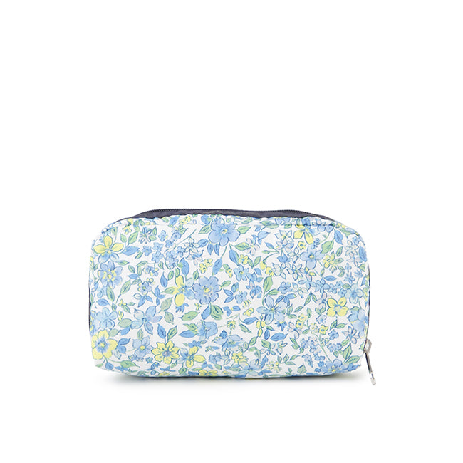 Rectangular Cosmetic In Tapestry Flower Blue - 45586099831086