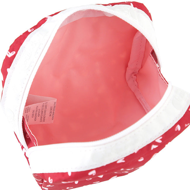 Square Cosmetic In Red Mini Hearts Wh - 46321345790254