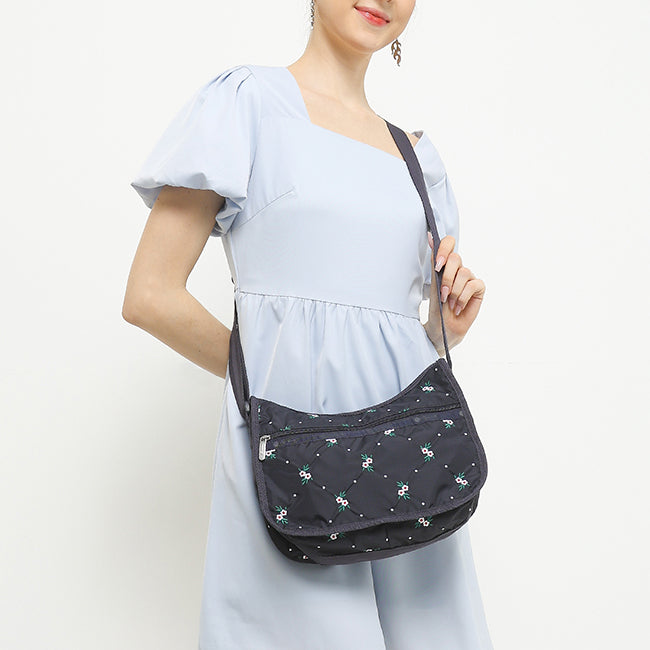 Classic Hobo In Floral Lattice Emb - 46321356210478