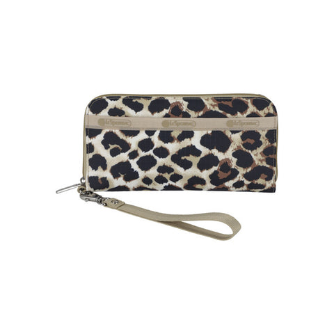 Tech Wallet Wristlet In Flaxen Leopard - image - 0
