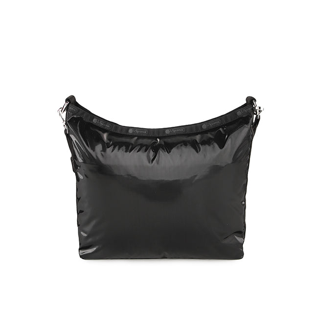 Medium Zip Shoulder In Black Shine - 42088571076910