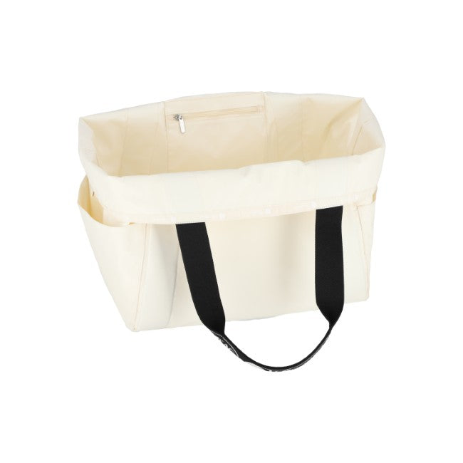 LeSportsac Unisex E/W Reversible Pkt Tote In Logo Jacquard Meringue T - 42627909157166