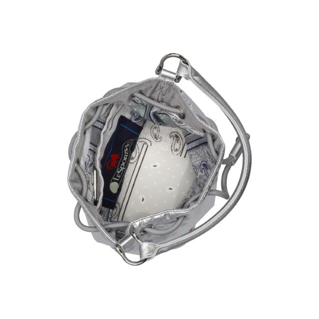 Sm Drawstring Bag In Astro Silver - 42466267037998