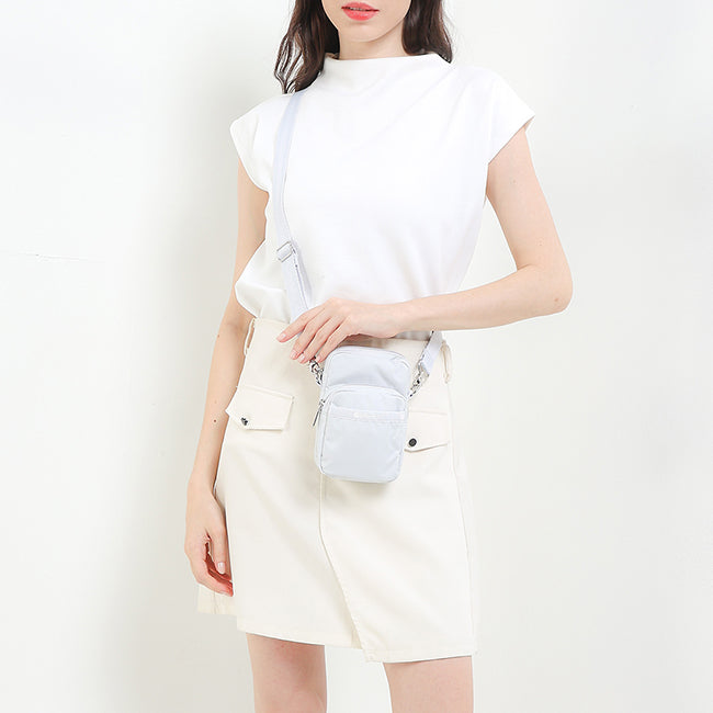 Mini Phone Bag In Pearl Gray - 42129369727278
