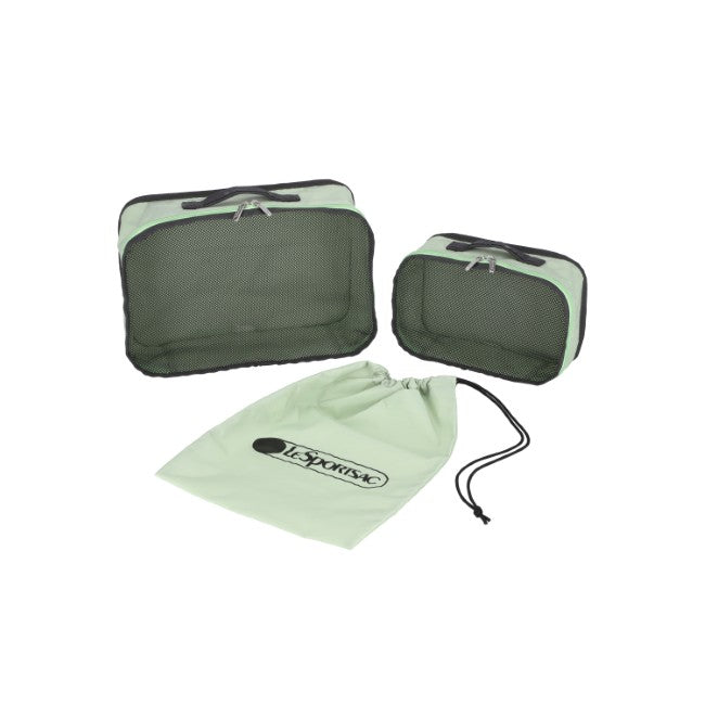 LeSportsac Unisex Packing Pouch Set In Frosty Green/ Thunder - 42627915383086