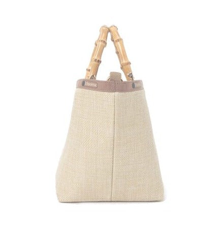 Sm Bamboo Raffia Tote In Raffia Natural - 42071613341998