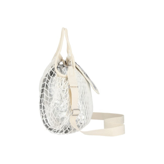 Sm Net Shoulder Bag In Fish Net Silver Foil - 42466268676398