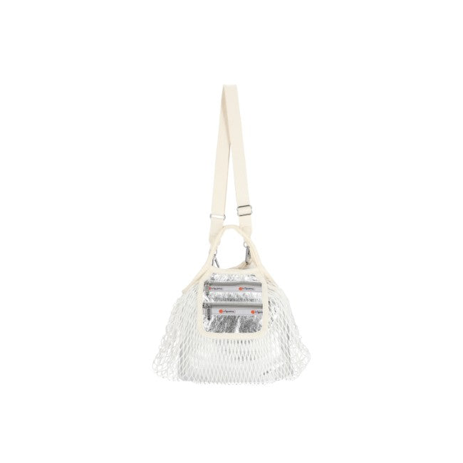 Sm Net Shoulder Bag In Fish Net Silver Foil - 42466268709166