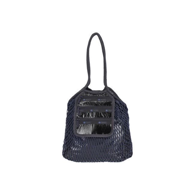Med Net Tote Bag In Fish Net Black Foil - 42466268512558
