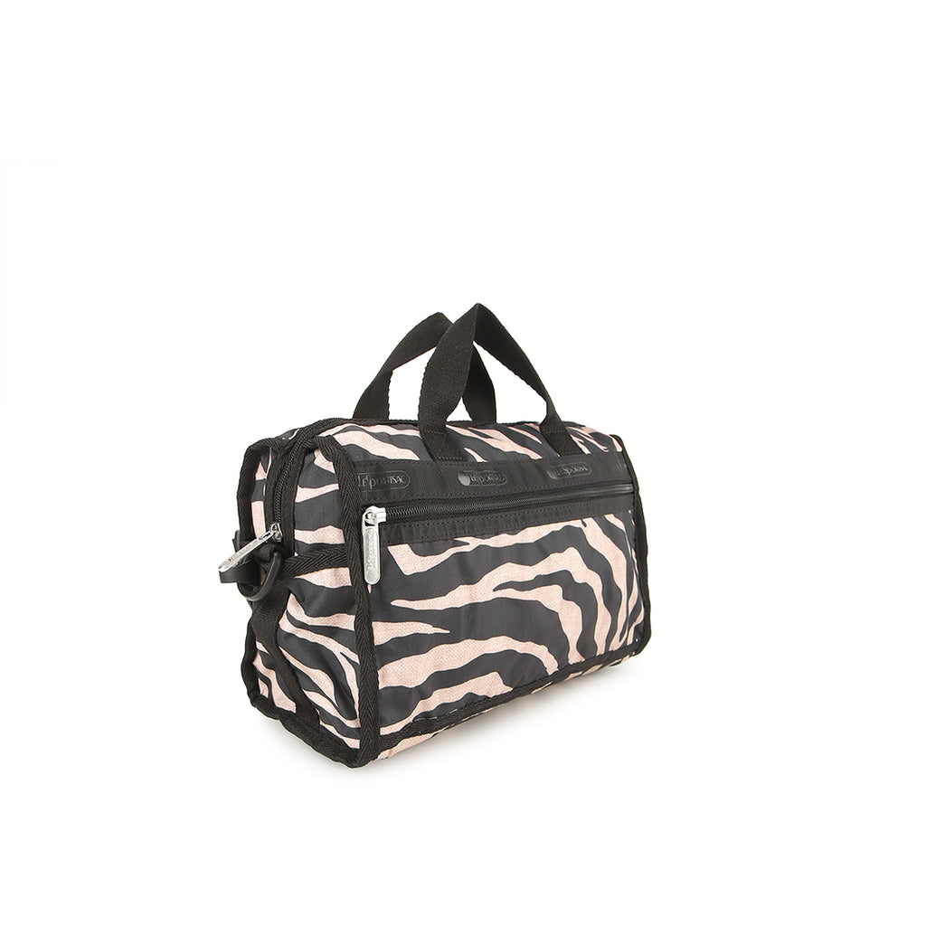 Mini Duffel Crossbody In Raffia Zebra - 42129377263918