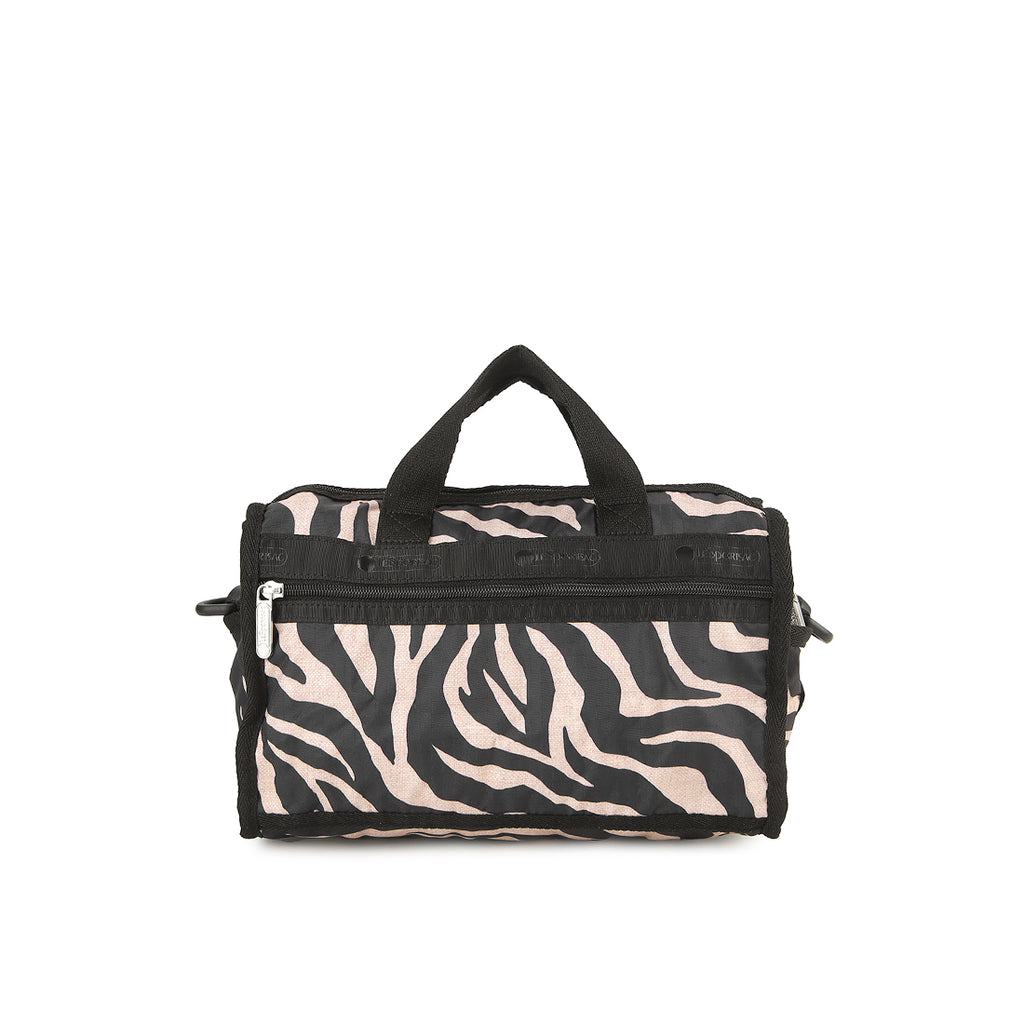 Mini Duffel Crossbody In Raffia Zebra - 42129377296686