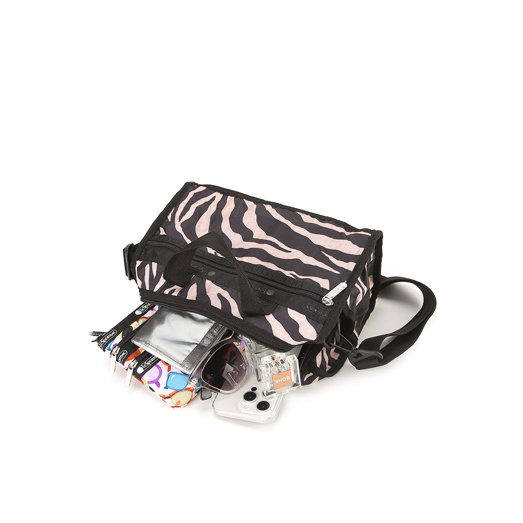 Mini Duffel Crossbody In Raffia Zebra - 42129377394990
