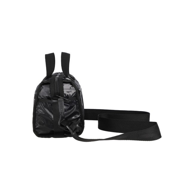 Mini Duffel Crossbody In Black Shine - 45055202459950