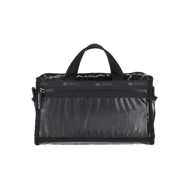 Mini Duffel Crossbody In Black Shine - 45055202492718