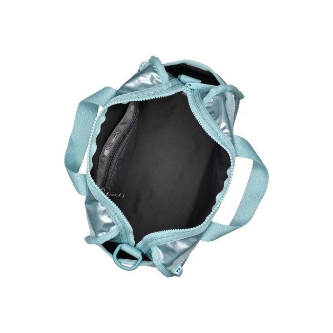 Mini Duffel Crossbody In Aqua Blue Shine - 45055202591022