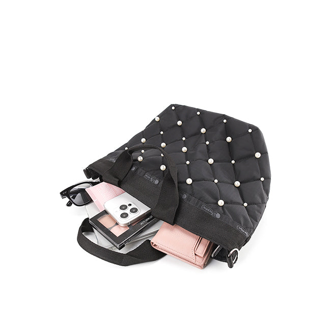 Bucket Tote W Pearls2 In Midnight Pearl - 42424517034286
