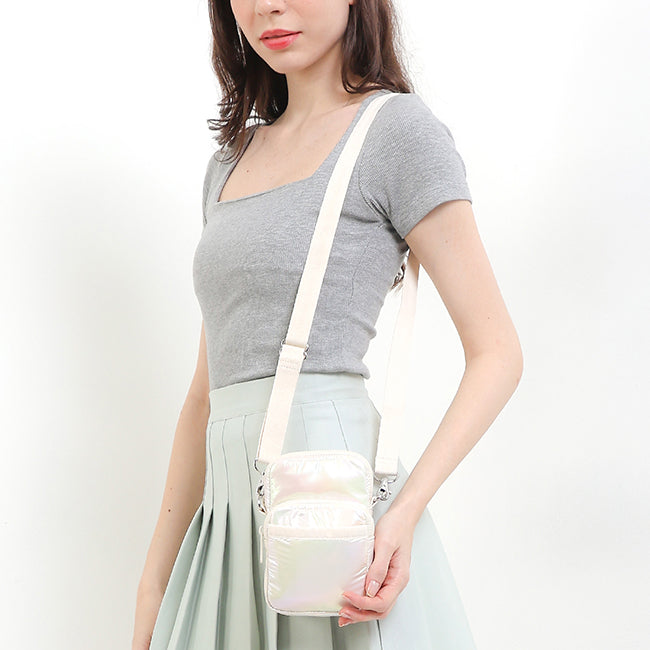 Gradient Mini Phone Bag In Pearlized Gradient Shine - 42371235119406