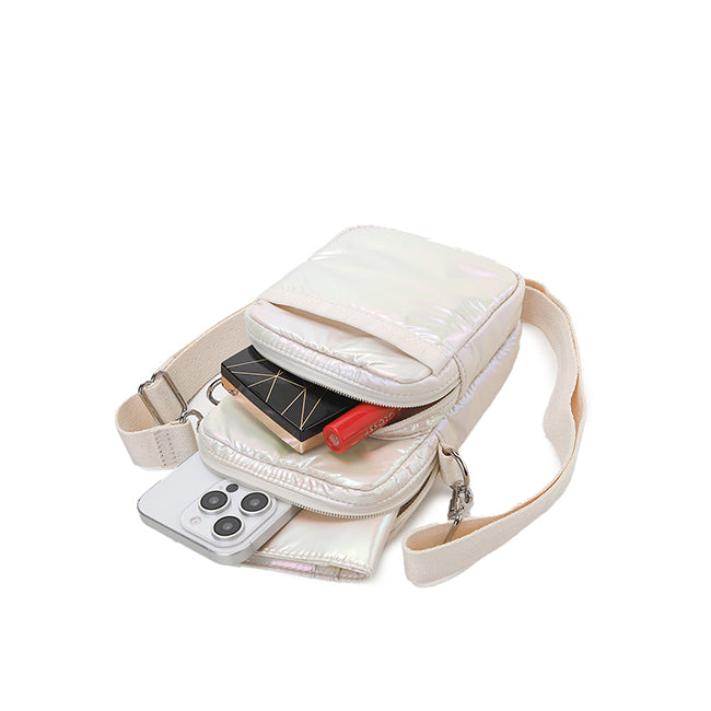 Gradient Mini Phone Bag In Pearlized Gradient Shine - 42371235086638