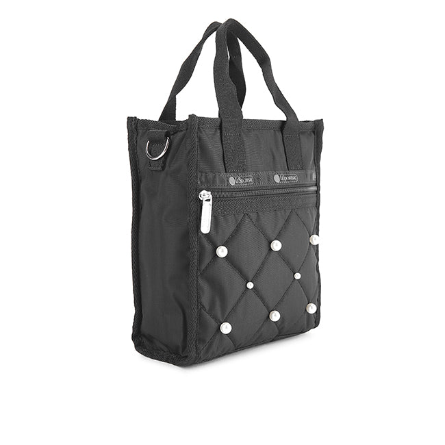Mini N/S Tote W/ Pearls In Midnight Pearl - 42424518738222