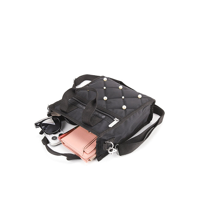 Mini N/S Tote W/ Pearls In Midnight Pearl - 42424518869294
