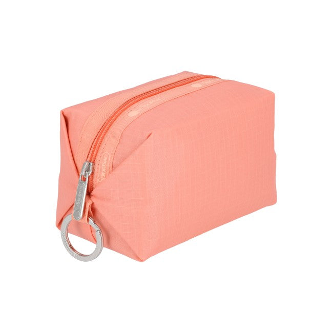 Small Zip Pouch In Coral Punch - 45055202984238