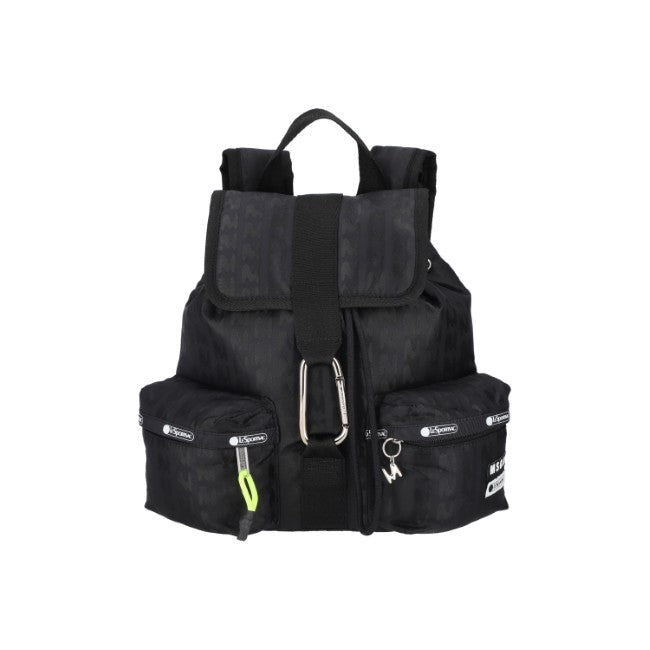 Msgm Voyager Backpack In Voyager Black Jacq - 45618322309422