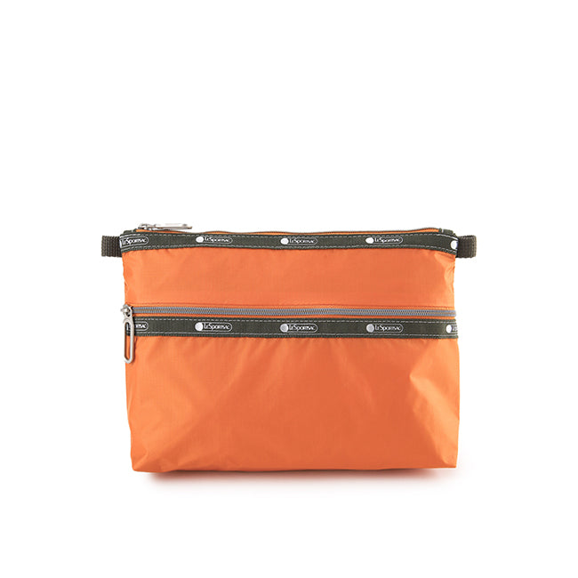 Essential 2 Zip Pouch In Pw Flame Orange C1 - 42385205526830