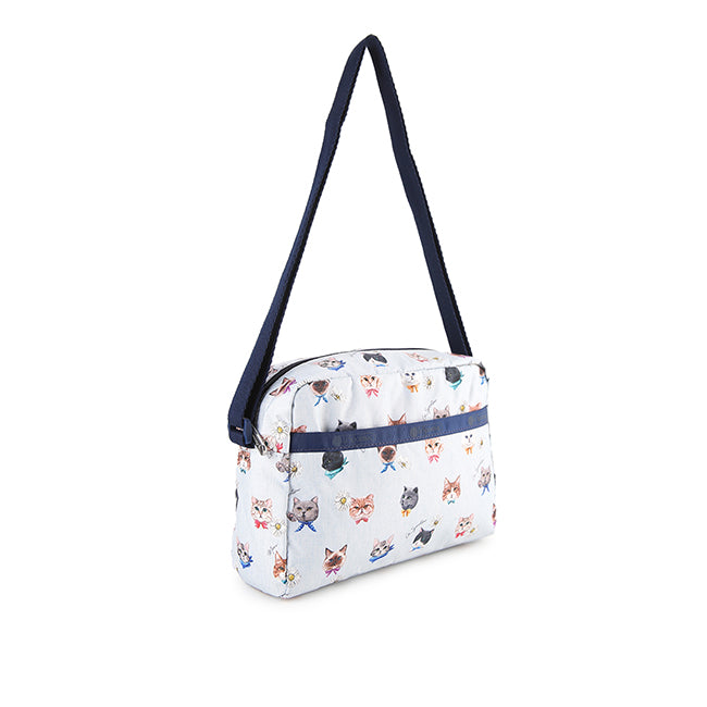 Daniella Crossbody In Playful Cats Sky Blue - 41859204120878