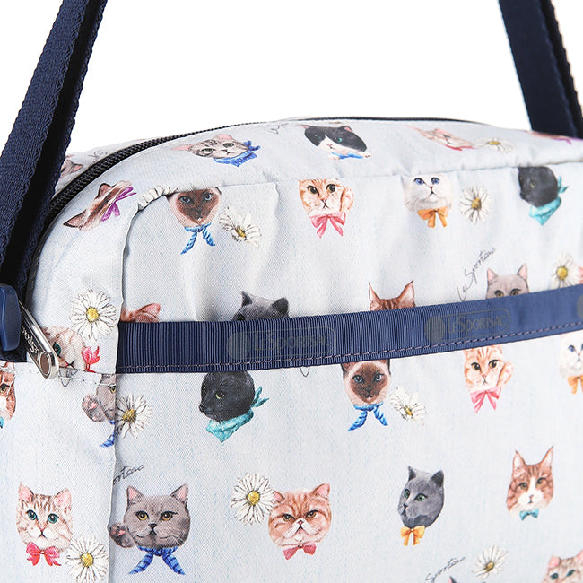 Daniella Crossbody In Playful Cats Sky Blue - 41859204186414