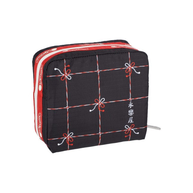 LeSportsac Unisex Pouch Med Square Cosmetic In Japanese Art Dog - 44039210238254
