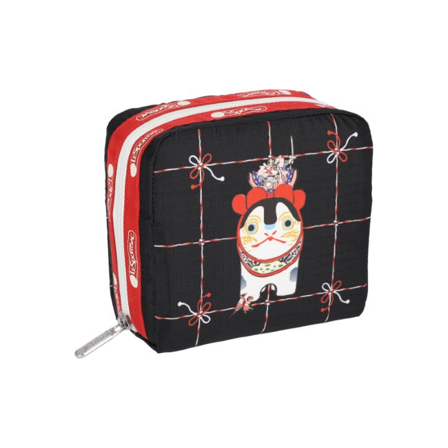 LeSportsac Unisex Pouch Med Square Cosmetic In Japanese Art Dog - 44039210369326