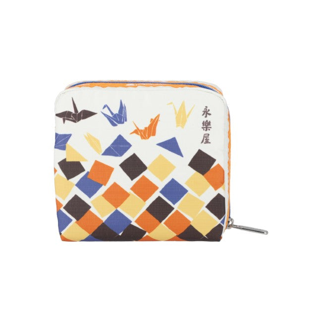 LeSportsac Unisex Pouch Med Square Cosmetic In Japanese Art Cranes - 44039220003118