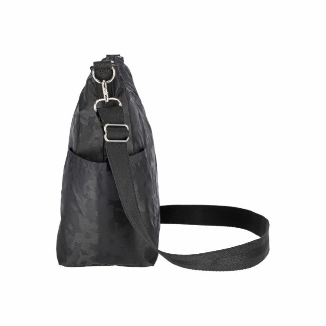 LeSportsac Unisex Zip Bucket Shoulder In Black Floral Jacquard - 42627922100526