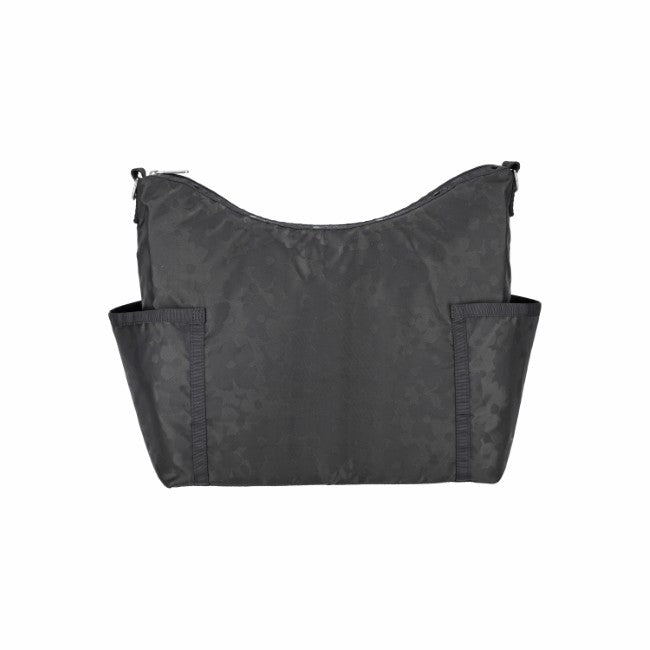 LeSportsac Unisex Zip Bucket Shoulder In Black Floral Jacquard - 42627922133294