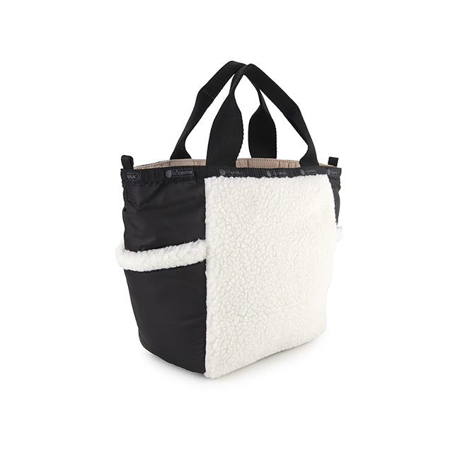 LeSportsac Unisex Sherpa Small Open Tote In Cream Vegan Sherpa - 43367106969902