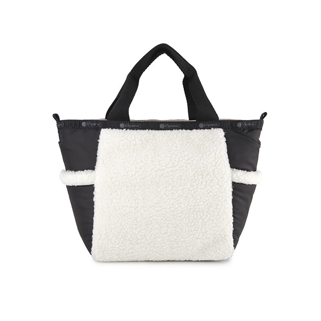 LeSportsac Unisex Sherpa Small Open Tote In Cream Vegan Sherpa - 43367107002670