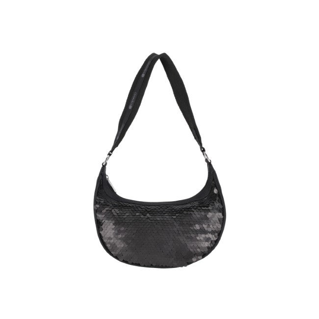 LeSportsac Unisex Sequin Small Hobo In Matte Black Sequin - 42627923738926